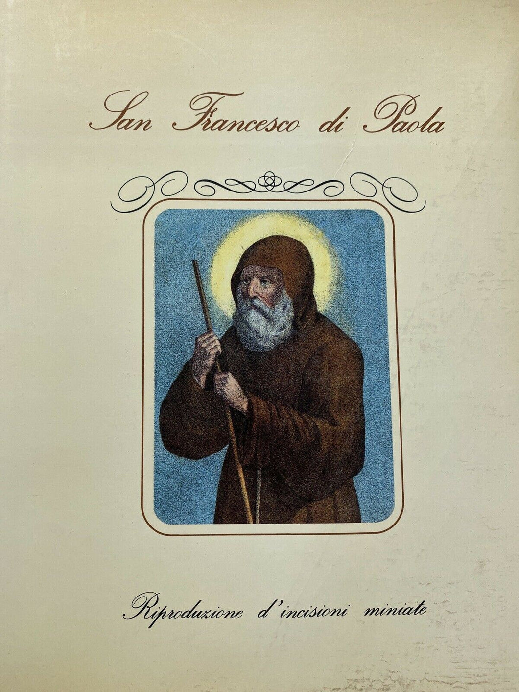 SAN FRANCESCO DI PAOLA RIPRODUZIONE DI INCISIONI MINIATE Z47