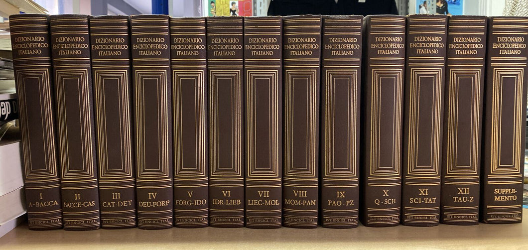 DIZIONARIO ENCICLOPEDICO ITALIANO 12 VOL. + SUPPLEMENTO TRECCANI BA33 (K)