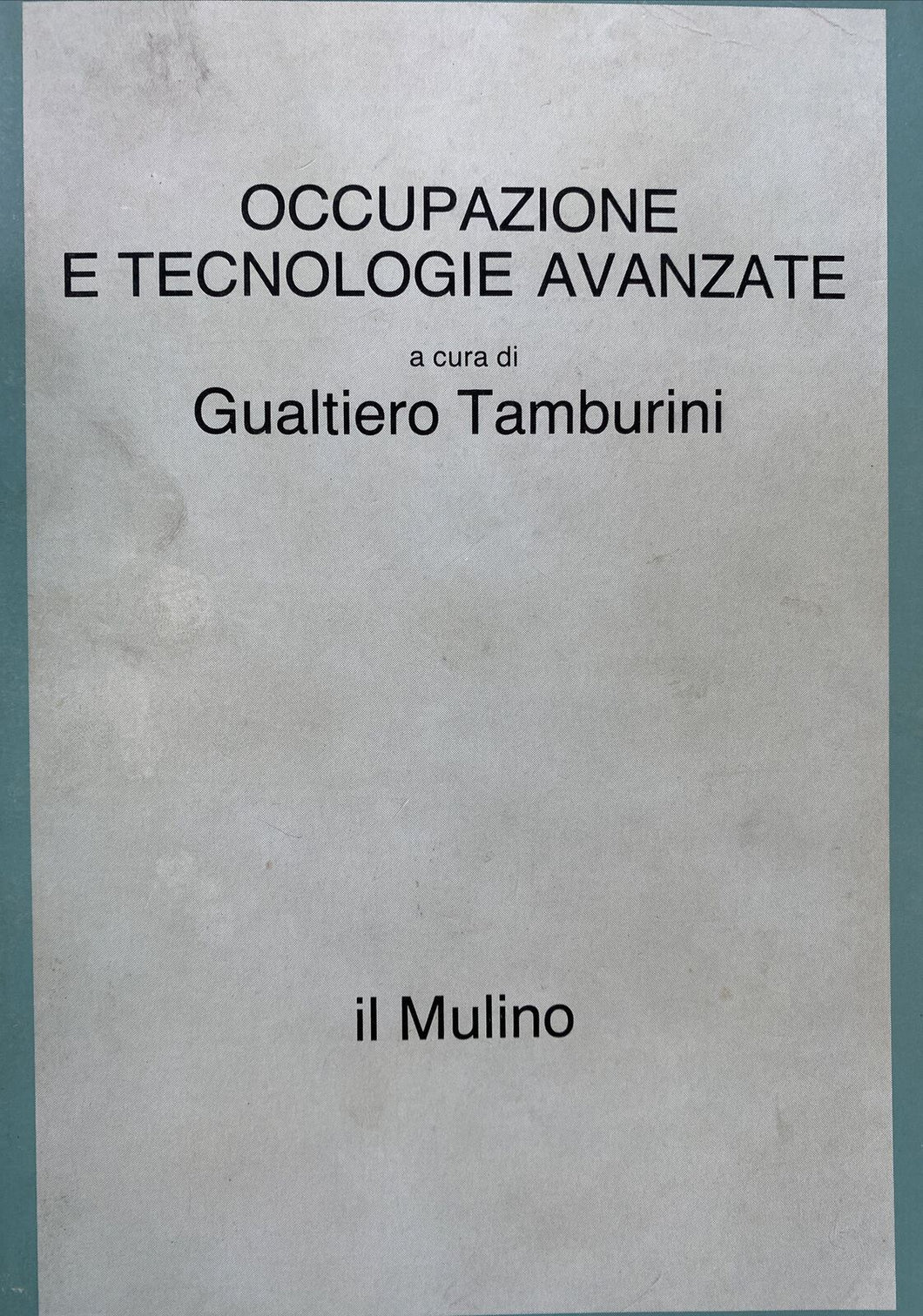 OCCUPAZIONE E TECNOLOGIE AVANZATE G. TAMBURRINI BA162