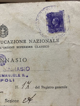 Carica l&#39;immagine nel visualizzatore di Gallery, PAGELLA SCOLASTICA GINNASIO VITTORIO EMANUELE II NAPOLI 1941 BA286
