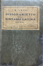 Carica l&#39;immagine nel visualizzatore di Gallery, DIZIONARIETTO DELLA SINTASSI LATINA E. LEVI 1935 BB124
