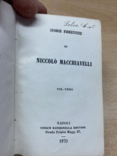 Carica l&#39;immagine nel visualizzatore di Gallery, STORIE FIORENTINE N. MACHIAVELLI RONDINELLA 1870 BB137
