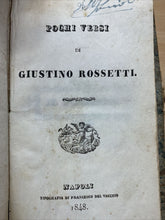 Carica l&#39;immagine nel visualizzatore di Gallery, POCHI VERSI DI GIUSTINO ROSSETTI 1848 BB143
