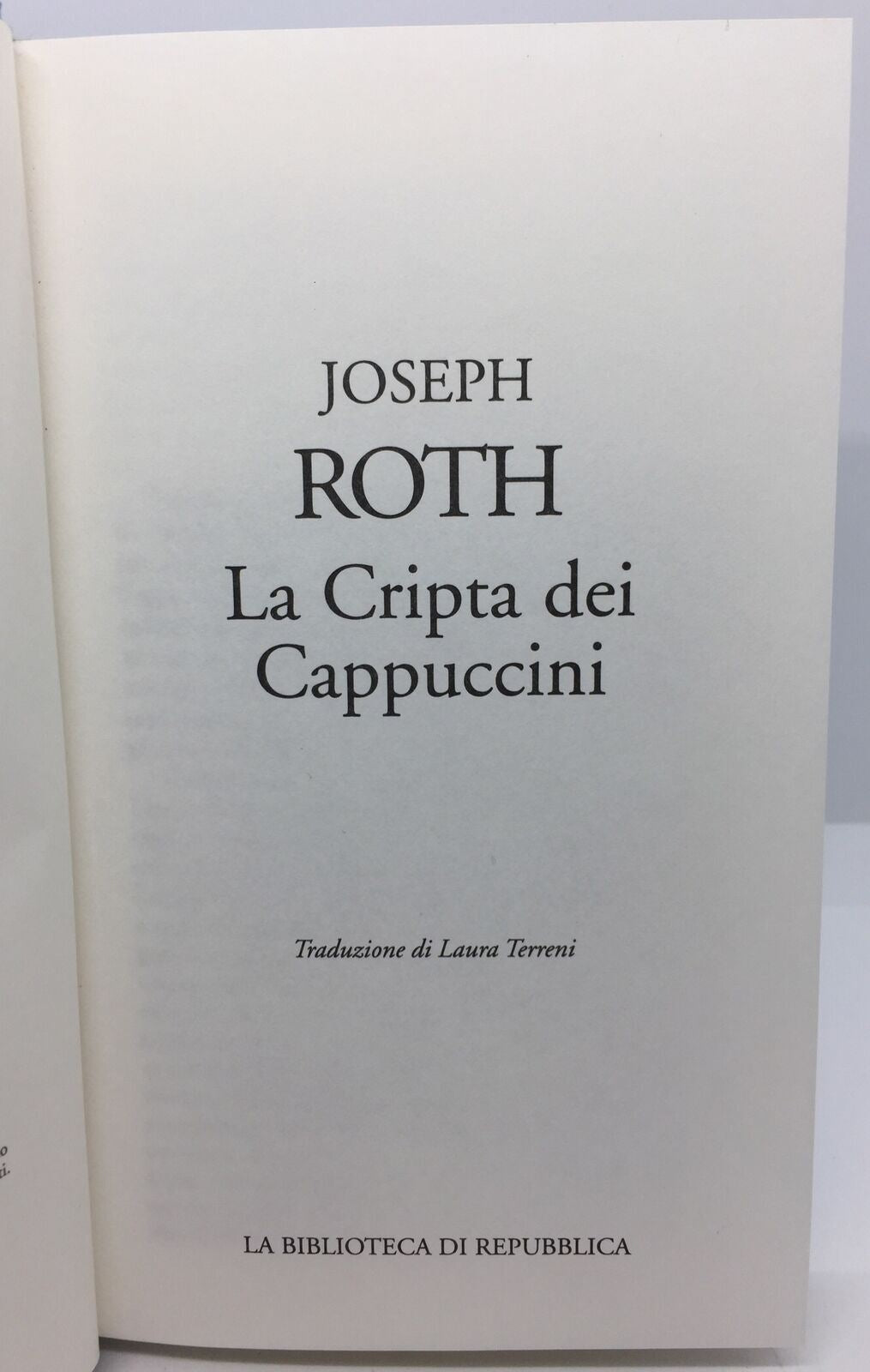 LA CRIPTA DEI CAPPUCCINI JOSEPH ROTH AC635